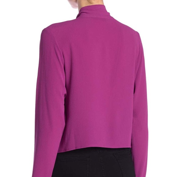 Free Press Crop Tie Neck Blouse - Picture 2 of 8